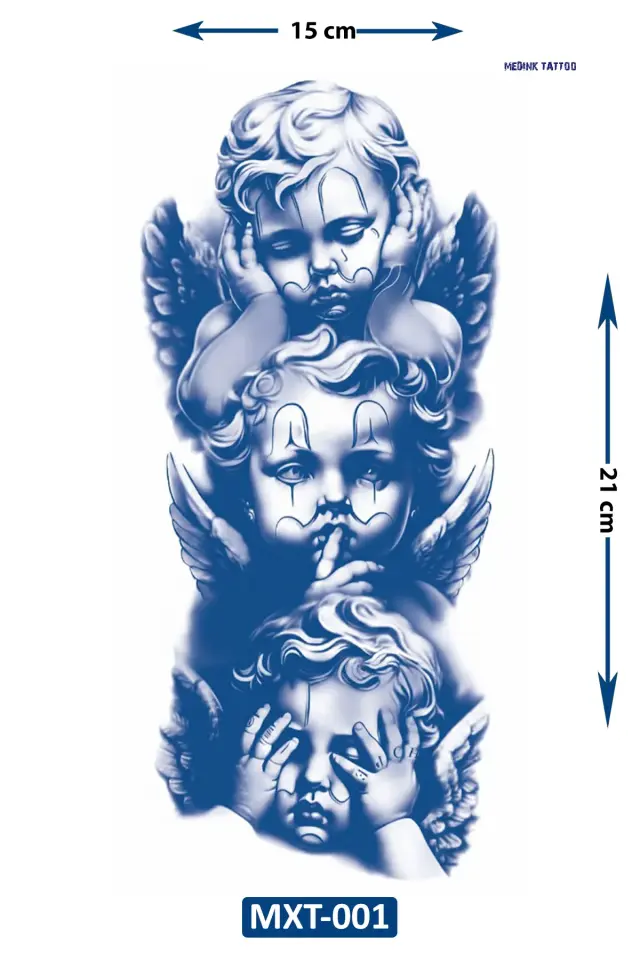 Three Cherubs – Geçici Yarım Kol Dövmesi