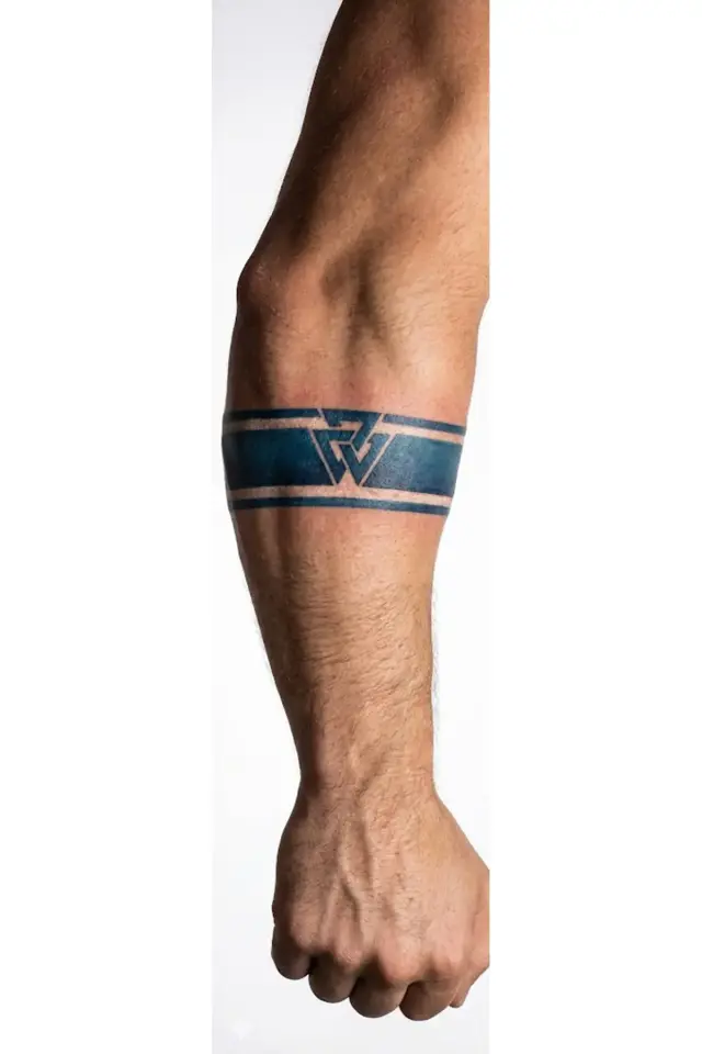 Valknut Fade – Geçici Şerit Kol Dövmesi