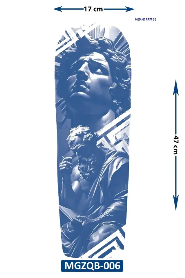 Statue of Thought – Geçici Kol Kaplama Dövmesi